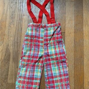 Healthtex Red Plaid Corduroy Kids Overalls / Pants 24M